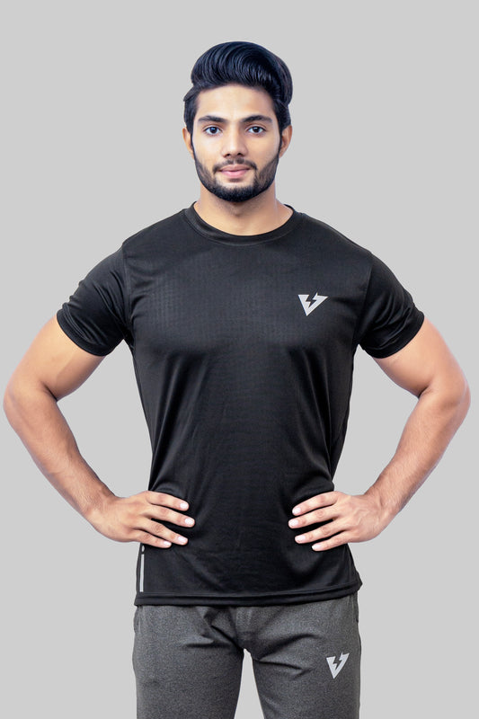 Vibe Premium Black Quick Dry Tee