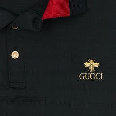 GUCI Designer Logo Premium Dri-Fit Polo-Black