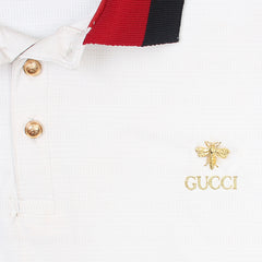 GUCI Designer Logo Premium Dri-Fit Polo-White