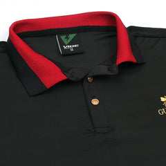 GUCI Designer Logo Premium Dri-Fit Polo-Black