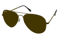 Rb Premium Aviator 3026 Brown Sunglasses