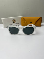 PORSHE- Rectangle Transparent Sunglasses